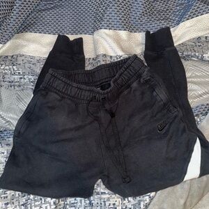 Nike Black Sweatpants with White Accent